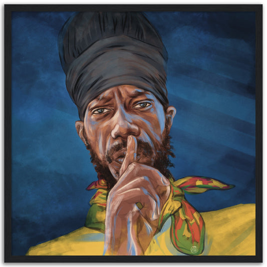 Sizzla Kalonji art portrait from Leonora, print it on a fine poster in good quality! Reggae Art prints!