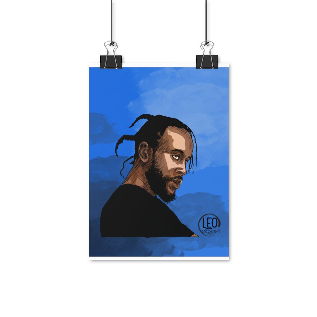 Popcaan art portrait from Leonora, print it on a fine poster in good quality!