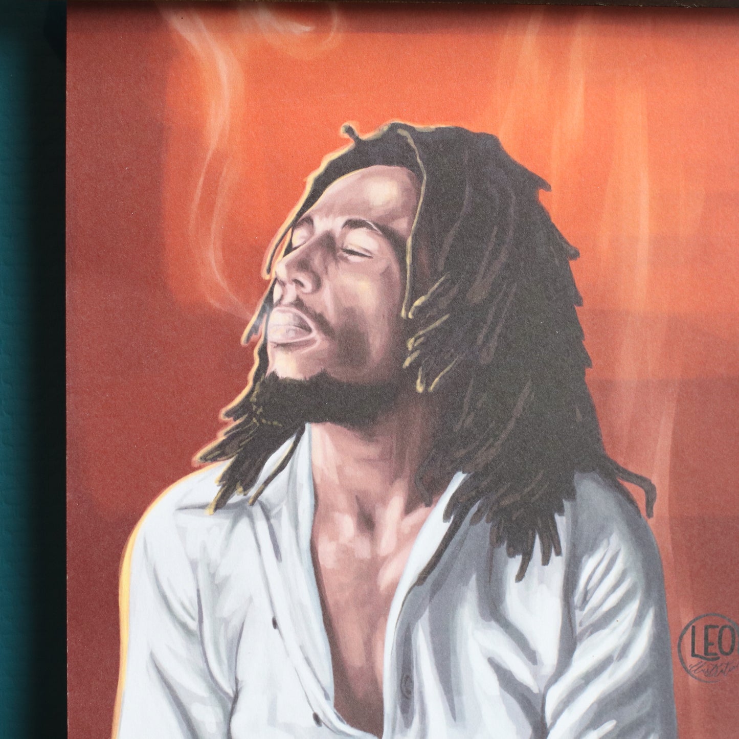 Bob Marley art portrait from Leonora, print it on a fine poster in good quality! Reggae Art prints!