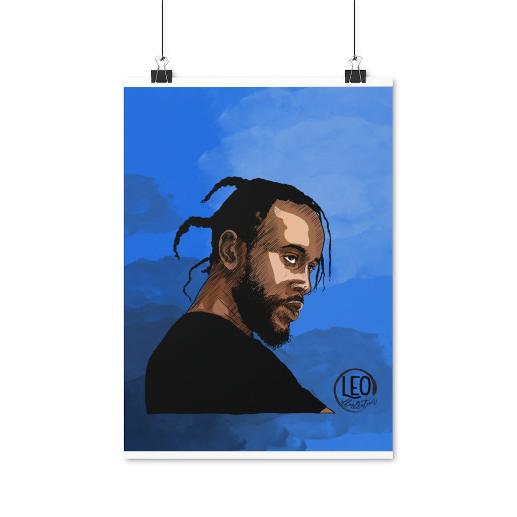 Popcaan art portrait from Leonora, print it on a fine poster in good quality!