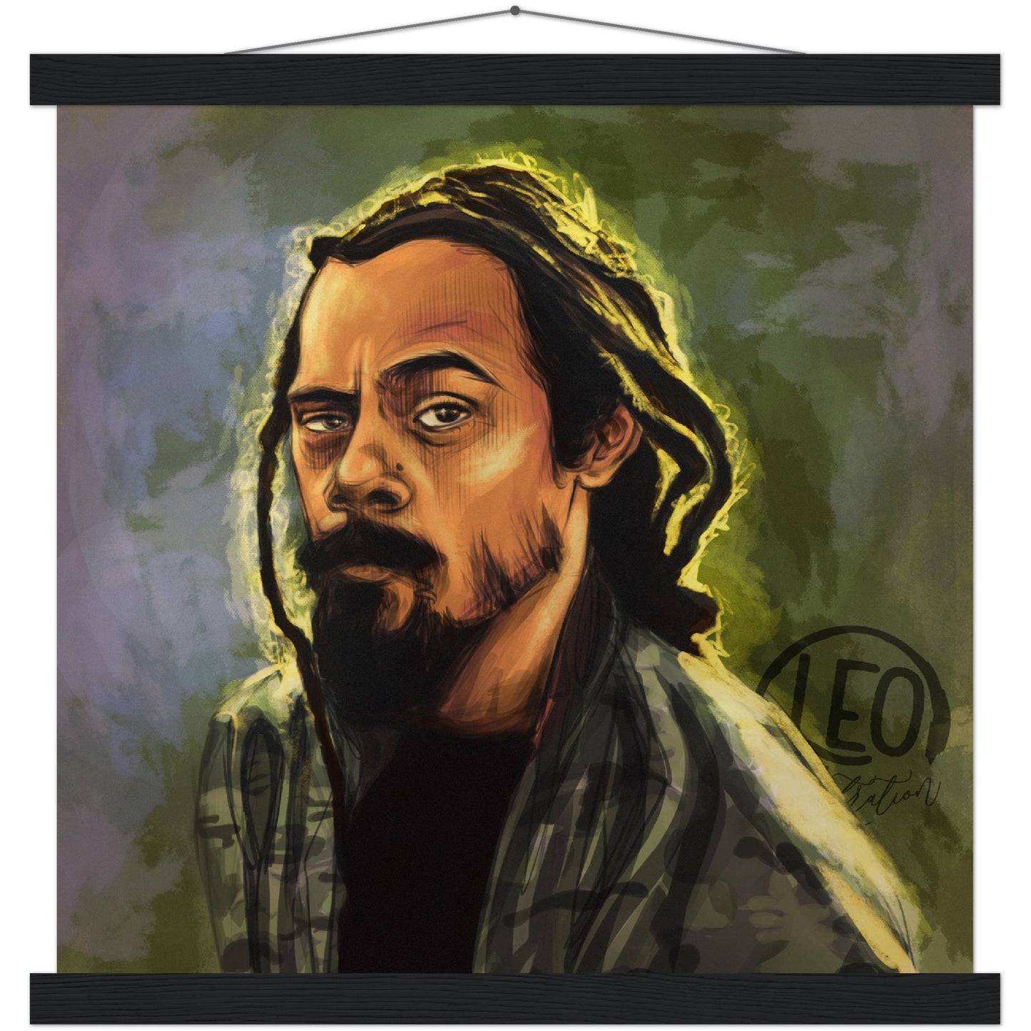 Damian Marley art portrait from Leonora, print it on a fine poster in good quality! Reggae and Dancehall Art prints!