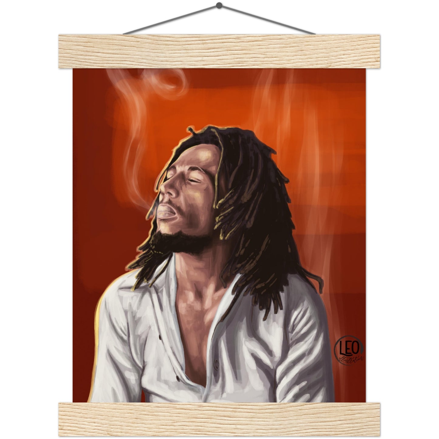 Bob Marley art portrait from Leonora, print it on a fine poster in good quality! Reggae Art prints!